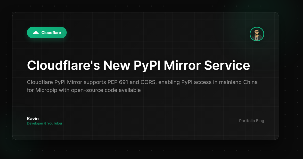 Cloudflare's New PyPI Mirror Service