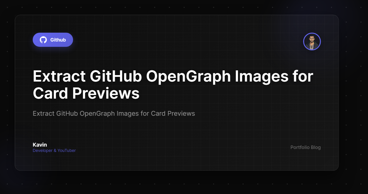 Extract GitHub OpenGraph Images for Card Previews