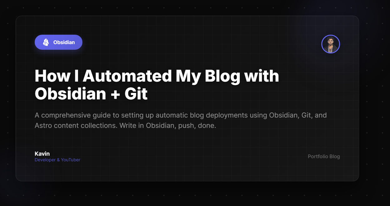 How I Automated My Blog with Obsidian + Git